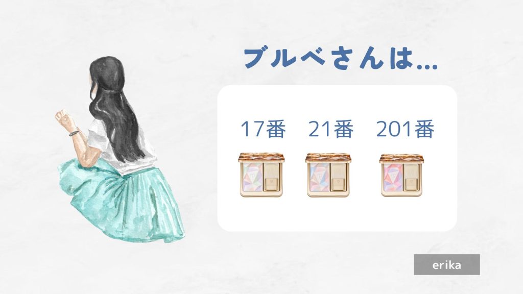 ブルべは17番・21番・201番